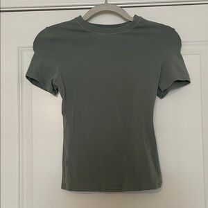 Skims Olive Green Short Sleeve Top